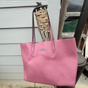Coach Rose Leather Tote Bag